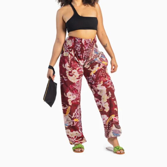 Buddha Pants Unisex Zipper Travel Cotton Make Up Bag Hand Carry Clutch Black - Picture 2 of 7